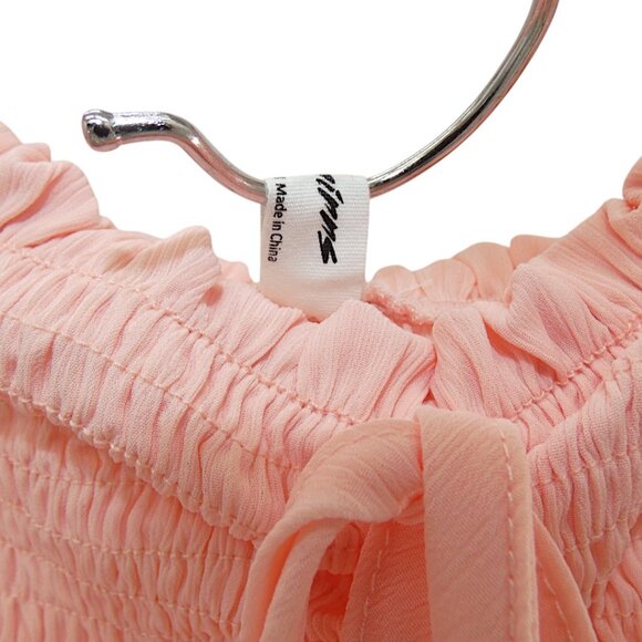 Balletcore Soft Pink Puff Sleeve Dress Coquette Fairycore Cottagecore Size L - Picture 9 of 12